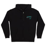 Creature Barfly zip hooded sweatshirt black