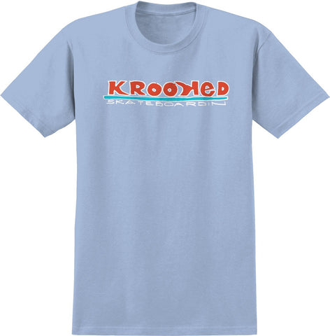 Krooked skateboarding light blue tee