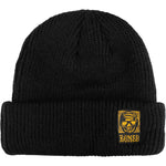 BONES BLACK & GOLD BEANIE