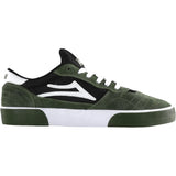 Lakai Cambridge Skate Shoe in Covert Green/Black/White – Vulcanized with PARA-MOUNT™ Outsole