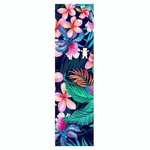 GRIZZLY 9" HAWAII FLORAL NAVY PERFORATED GRIPTAPE