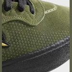 Lakai Essex Skate Shoe in Black Gator Gold – Vulcanized with 3D Printed Texture and PARA-MOUNT™ Outsole