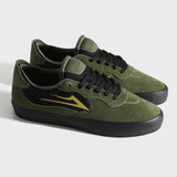 Lakai Essex Skate Shoe in Black Gator Gold – Vulcanized with 3D Printed Texture and PARA-MOUNT™ Outsole