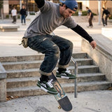 Lakai Cambridge Skate Shoe in Covert Green/Black/White – Vulcanized with PARA-MOUNT™ Outsole