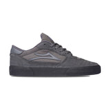 Lakai Cambridge Skate Shoe in Charcoal Suede – Vulcanized with PARA-MOUNT™ Outsole product image on white background