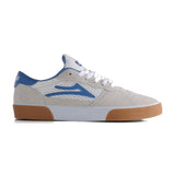 Lakai Cambridge Skate Shoe in White Suede with Parisian Gum Sole – Vulcanized with PARA-MOUNT™ Outsole product image on white background