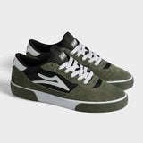 Lakai Cambridge Skate Shoe in Covert Green/Black/White – Vulcanized with PARA-MOUNT™ Outsole