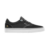 EMERICA DICKSON BLACK / WHITE / GOLD SKATE SHOES product image on white background