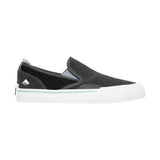 EMERICA WINO G6 SLIP-ON DARK GREY/BLACK SKATE SHOES product image on white background