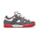 ES ONE NINE 7 GREY/WHITE/RED SKATE SHOES product image on white background