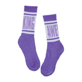 Big Stripe Sock 2023 FA Summer GraphicDetail Accessories BigStripeSock VioletWhite Front