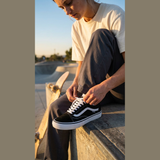 Vans Skate Old Skool Wafflecup Skateboard Shoe - Black/White
