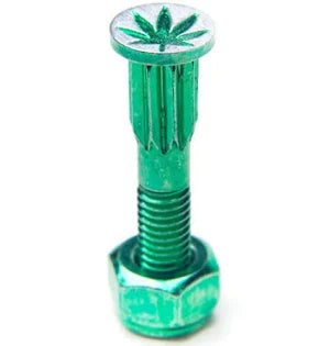 Screw City Hardware Sweet Leaf Green Skateboard Hardware Set
