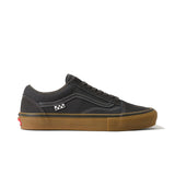 Vans Skate Old Skool Faded Black/Gum single shoe side profile on white at Parkside Skateshop