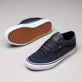 Vans Skate Rowan Asphalt/White suede and canvas skate shoe side view