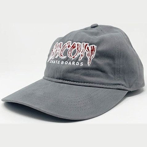 BACON EMBROIDERED LOGO HAT GREY