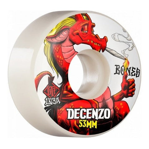 BONES WHEELS PRO STF Skateboard Wheels Decenzo Red Dragon 53mm V2 Locks 103A 4pk