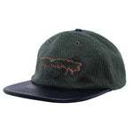FUCKING AWESOME SKATEBOARDS DRIP CORDUROY STRAPBACK FOREST GREEN