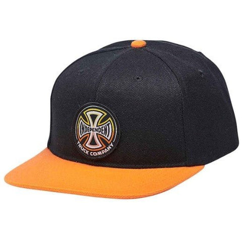 INDEPENDENT SPLIT CROSS SNAPBACK MID PROFILE HAT