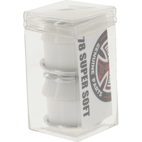INDEPENDENT - STD CYLINDER CUSHIONS 78A WHT 2PR W / WASHERS - SKATEBOARD BUSHINGS