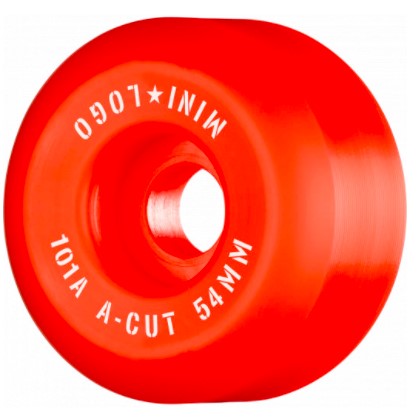 Mini Logo Skateboard Wheels A-cut "2" 101A Red 4pk