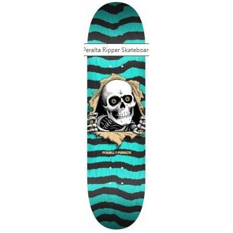 Powell Peralta Ripper Skateboard Deck Turquoise - Shape 248 - 8.25 x 31.95