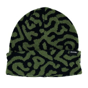 QUASI WORM BEANIE BLACK/GREEN