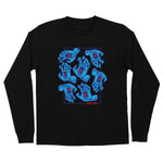 SANTA CRUZ CROWD HAND L/S T SHIRT BLACK YOUTH SIZE