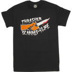 THRASHER - SCARRED 4 LIFE T-SHIRT BLACK