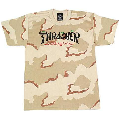 Thrasher Calligraphy Desert Camo T-Shirt