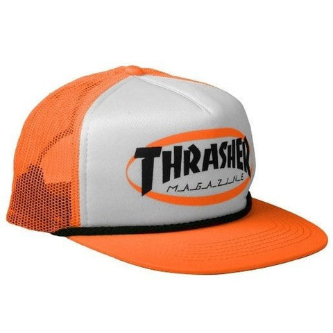 Thrasher Hat Ellipse Rope Orange Trucker