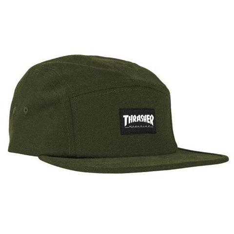 Thrasher Label 5-Panel Hat Army