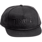 Thrasher Rope Snapback Hat - Black/Black