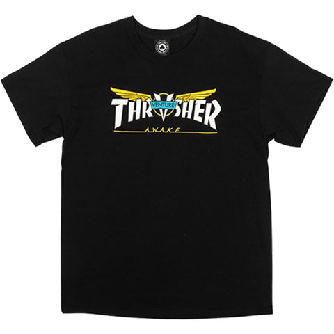 Thrasher x Venture T-Shirt - Black