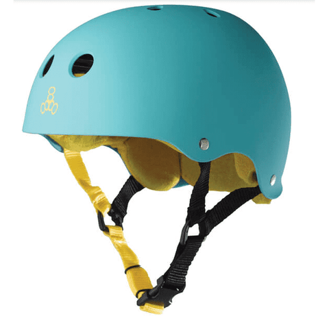Triple 8 Sweatsaver Baja Teal Rubber Skate Helmet