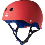 Triple Eight Sweatsaver Skateboard Helmet Rubber Red/Blue
