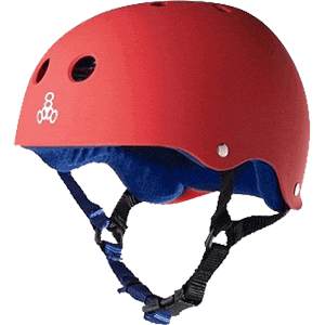 Triple Eight Sweatsaver Skateboard Helmet Rubber Red/Blue